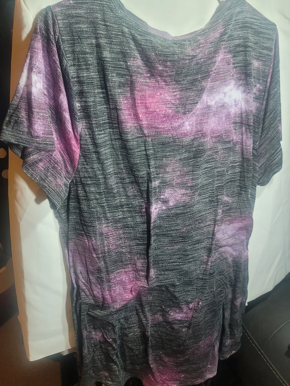 Torrid - Charcoal Short-Sleeve Tee With Magenta Tie-Dye - Picture 3 of 5